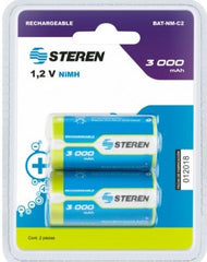BATERIA RECARGABLE STEREN TAMAÑO C
