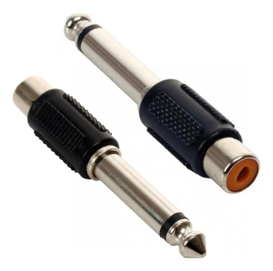 ADAPTADOR CONVERTIDOR PLUG 1/4 MONO A JACK RCA