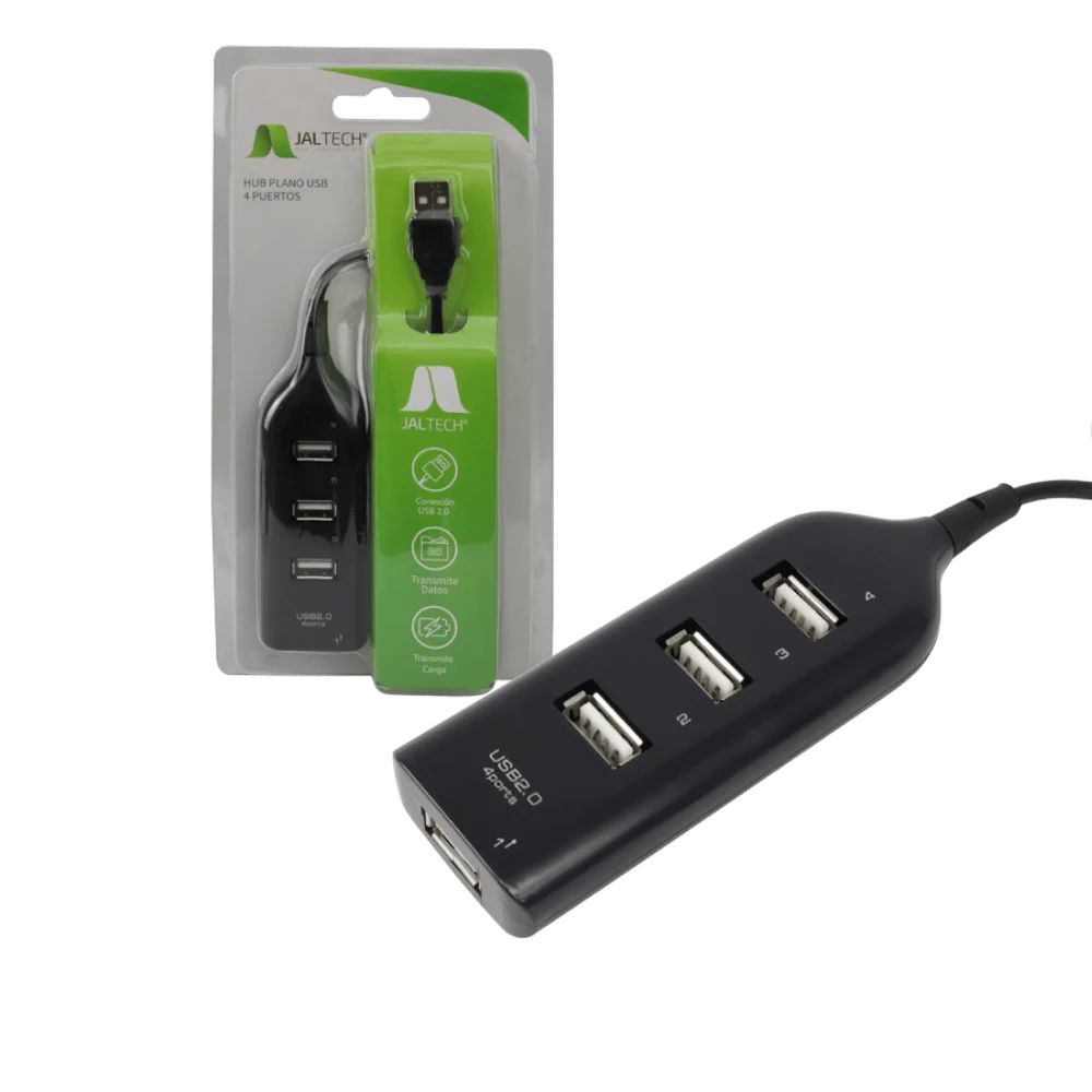 HUB PLANO USB 2.0 4 PUERTOS
