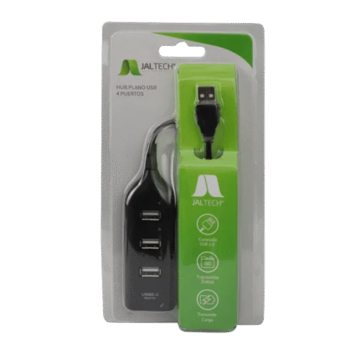 HUB PLANO USB 2.0 4 PUERTOS