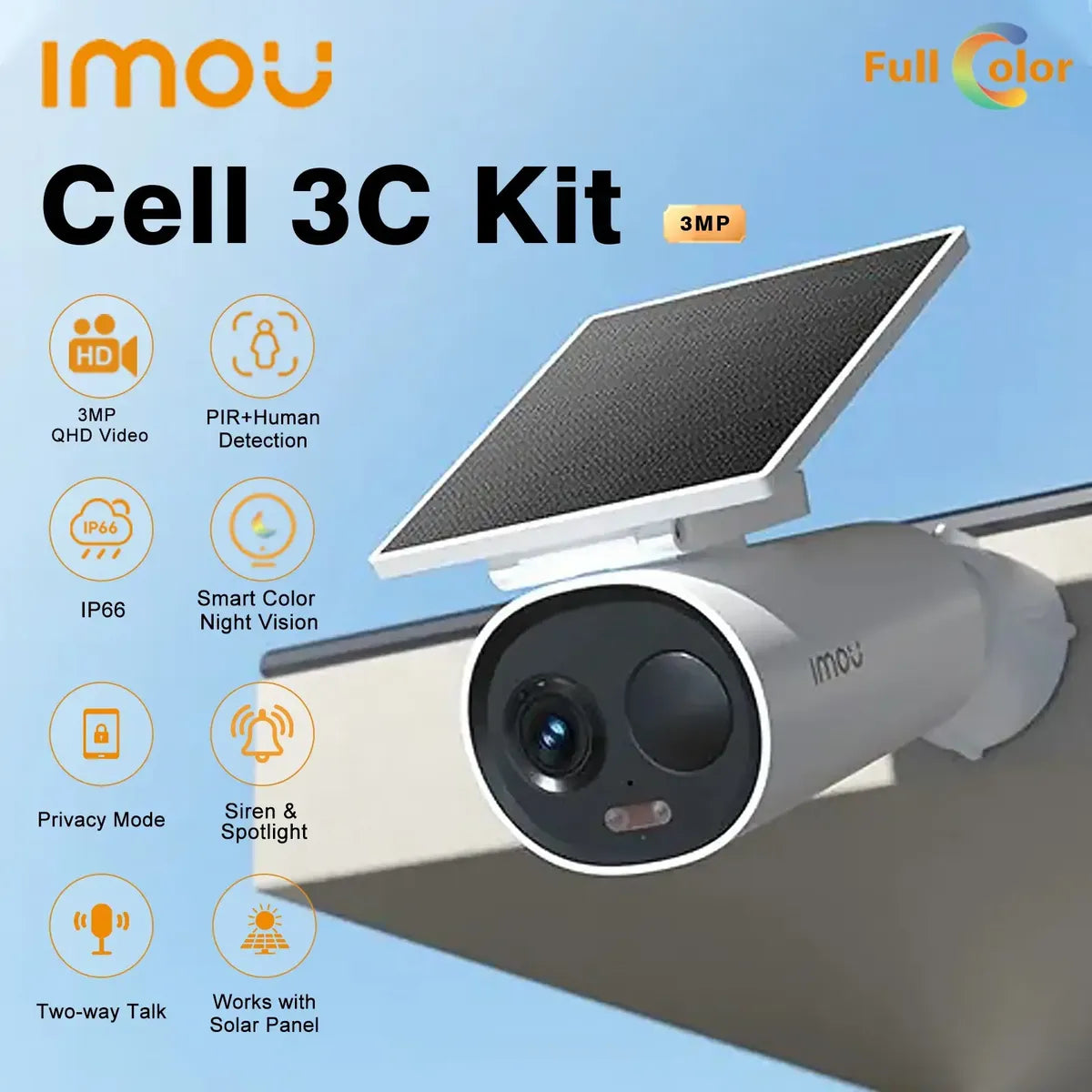 CAMARA IMOU CELL 3 C WIFI CON PANEL SOLAR