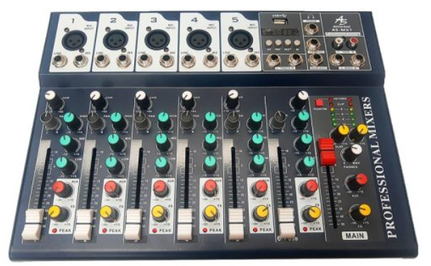 AS-MX7 // Mezclador 7 Canales con USB y Bluetooth