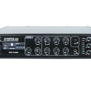ASPX120UZD // Amplificador Profesional  Amplificador Sonido Ambiental de 6 Zonas con Reproductor Bluetooth y USB  Voltaje Salida: 70-100V 4-16W  Potencia: 120W RMS
